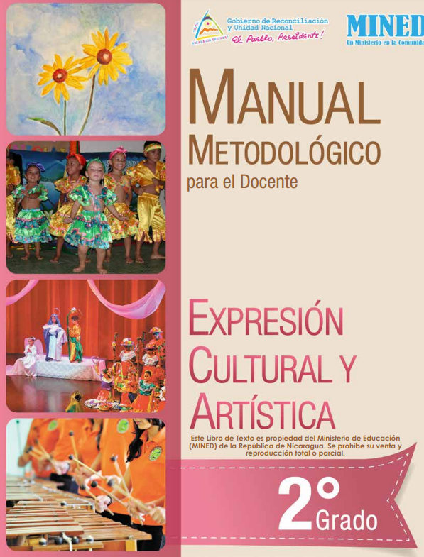 Libro de Expresion Cultural y Artistica Segundo 2do Grado Nicaragua MINED